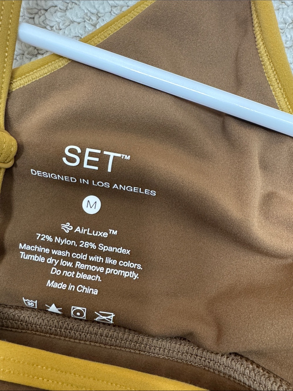 Set Brown & Mustard Sports Bra - Picture 4 of 4